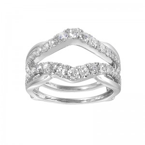 14Kt White Gold Diamond 1Ctw Insert Ring