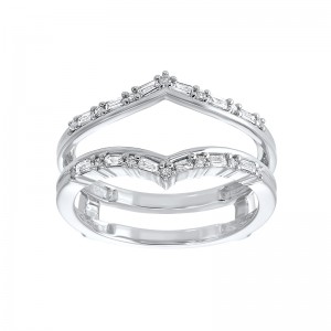 14Kt White Gold Diamond 1/4Ctw Insert Ring