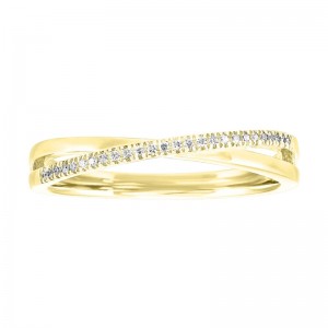 14Kt Yellow Gold Diamond 1/20Ctw Stackable Ring