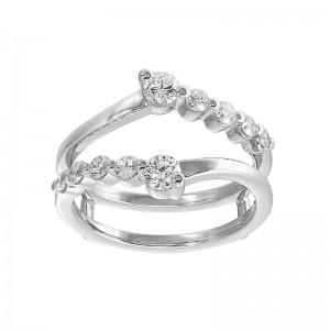 14Kt White Gold Diamond 5/8Ctw Insert Ring