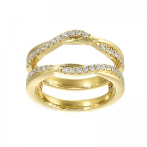 14Kt Yellow Gold Diamond 1/3Ctw Insert Ring