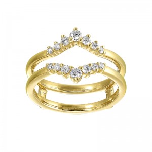 14Kt Yellow Gold Diamond 1/3Ctw Insert Ring