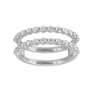 14Kt White Gold Diamond 5/8Ctw Insert Ring