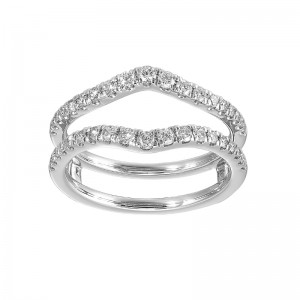 14Kt White Gold Diamond 1/2Ctw Insert Ring