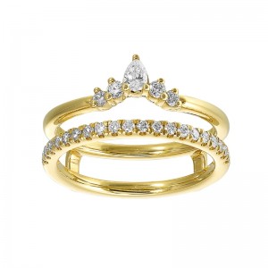 14Kt Yellow Gold Diamond 3/8Ctw Insert Ring