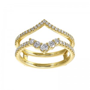 14Kt Yellow Gold Diamond 1/2Ctw Insert Ring