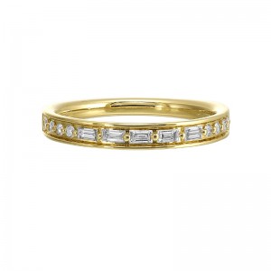 14Kt Yellow Gold Diamond 1/4Ctw Stackable Ring
