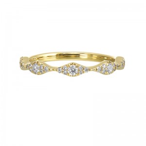 14Kt Yellow Gold Diamond 1/3Ctw Stackable Ring