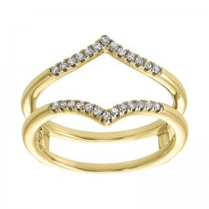 14Kt Yellow Gold Diamond 1/7Ctw Insert Ring