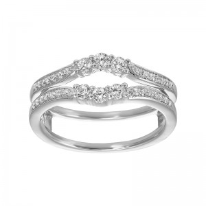 14Kt White Gold Diamond 1/3Ctw Insert Ring
