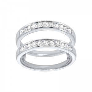 14Kt White Gold Diamond 3/8Ctw Insert Ring