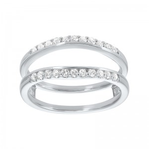 14Kt White Gold Diamond 1/3Ctw Insert Ring