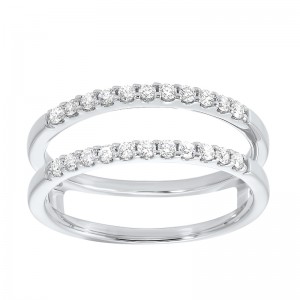 14Kt White Gold Diamond 1/3Ctw Insert Ring