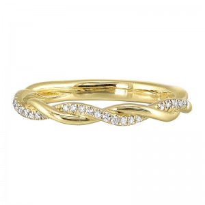 14K Yellow Gold Diamond 1/10Ctw Ring