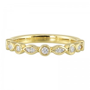 14K Yellow Gold Diamond 1/3Ctw Ring