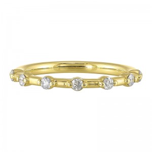 14K Yellow Gold Diamond 1/5Ctw Ring