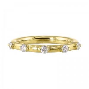 14K Yellow Gold Diamond 1/4Ctw Ring