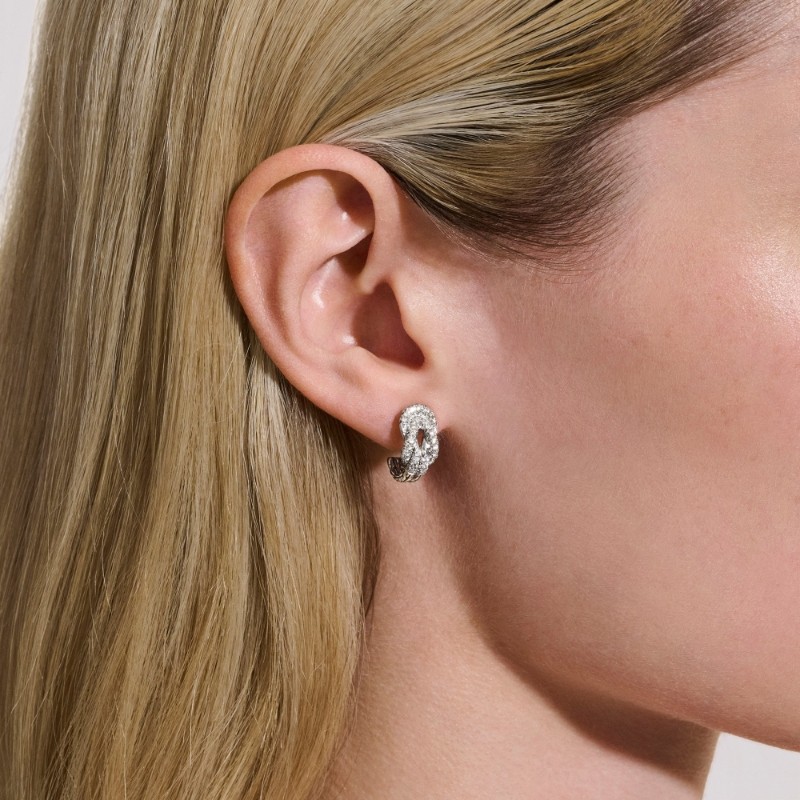 JOHN HARDY Love Knot Diamond Pave Earrings