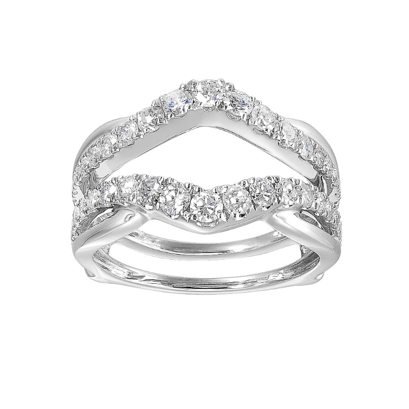 14Kt White Gold Diamond 1Ctw Insert Ring