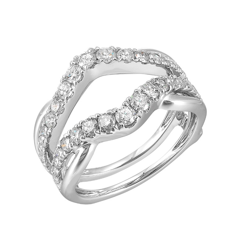 14Kt White Gold Diamond 1Ctw Insert Ring
