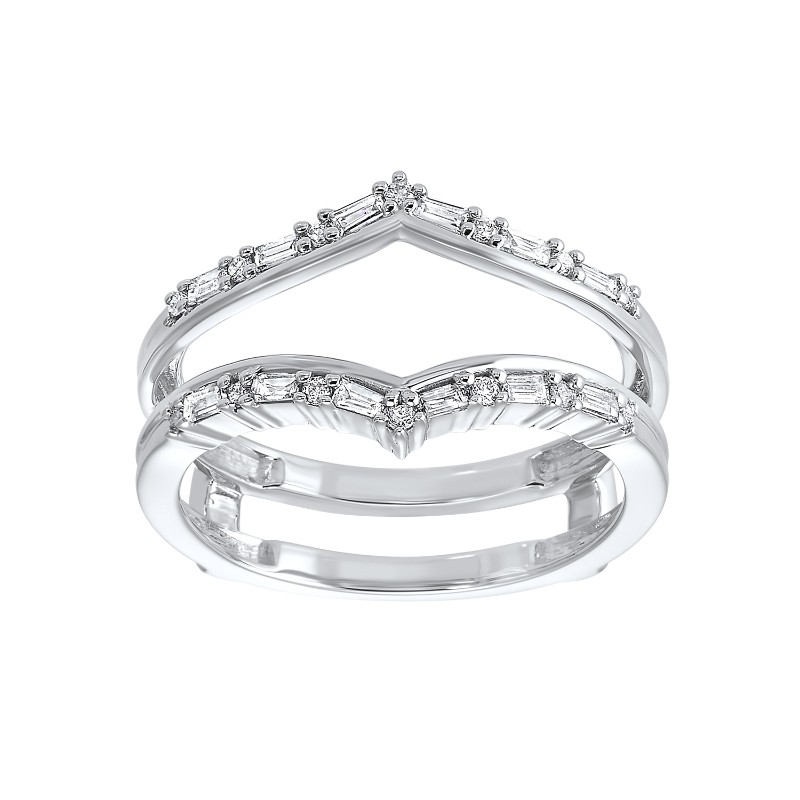 14Kt White Gold Diamond 1/4Ctw Insert Ring