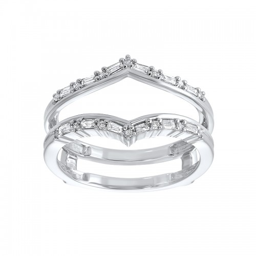 14Kt White Gold Diamond 1/4Ctw Insert Ring