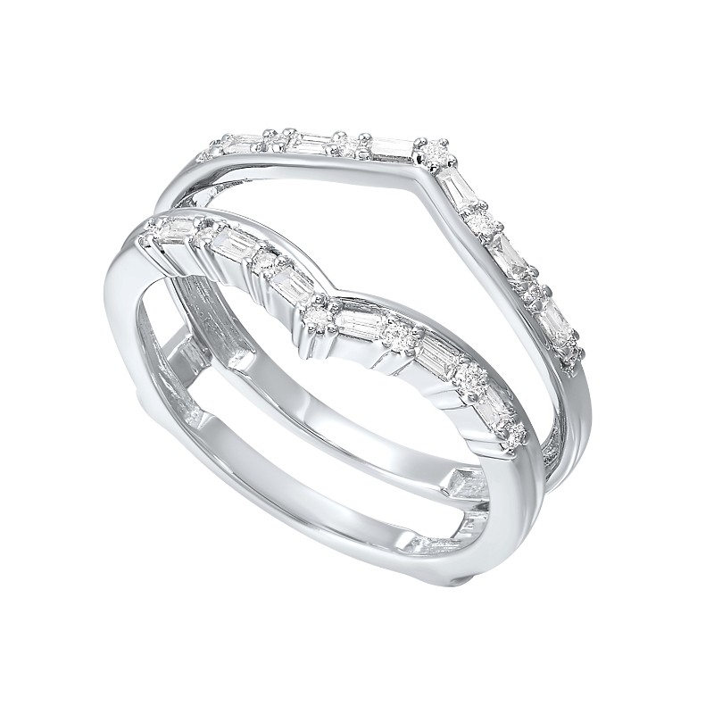 14Kt White Gold Diamond 1/4Ctw Insert Ring