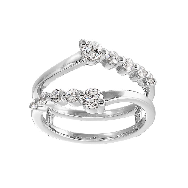 14Kt White Gold Diamond 5/8Ctw Insert Ring