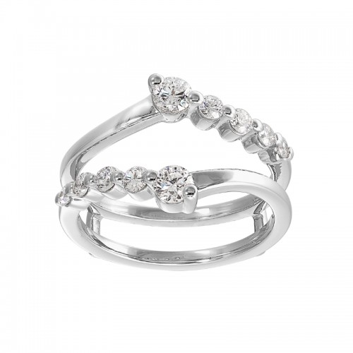 14Kt White Gold Diamond 5/8Ctw Insert Ring