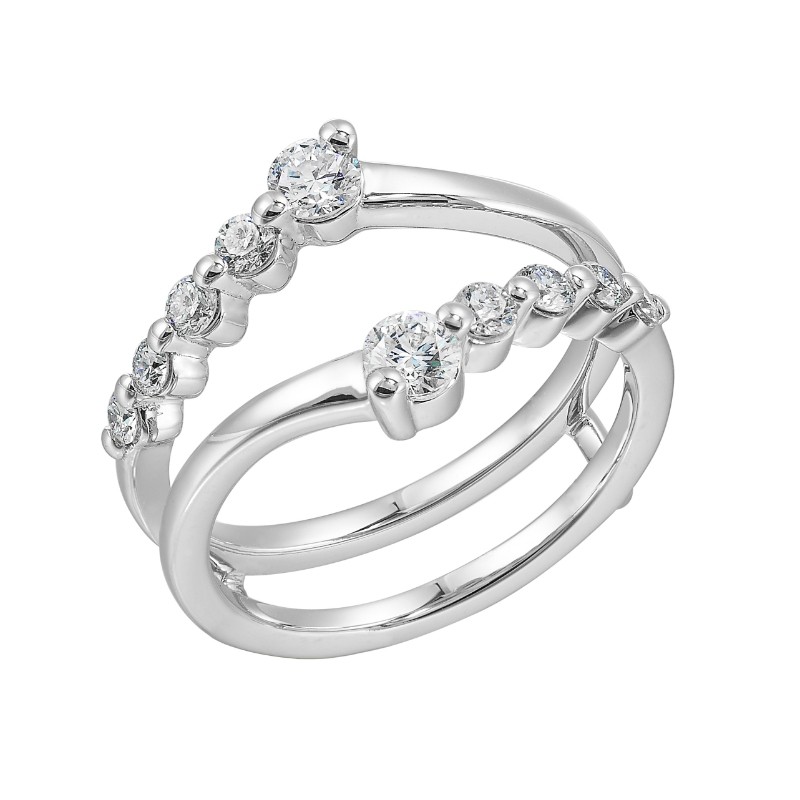14Kt White Gold Diamond 5/8Ctw Insert Ring