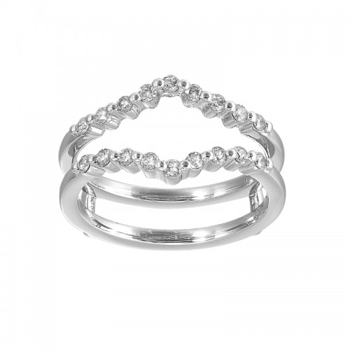 14Kt White Gold Diamond 1/3Ctw Insert Ring
