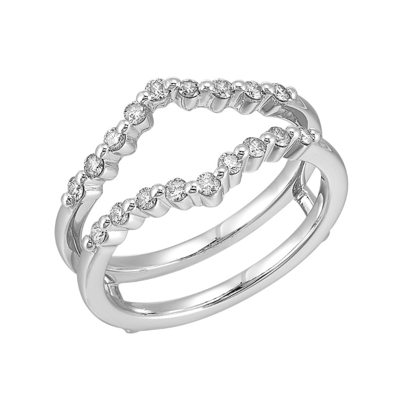 14Kt White Gold Diamond 1/3Ctw Insert Ring