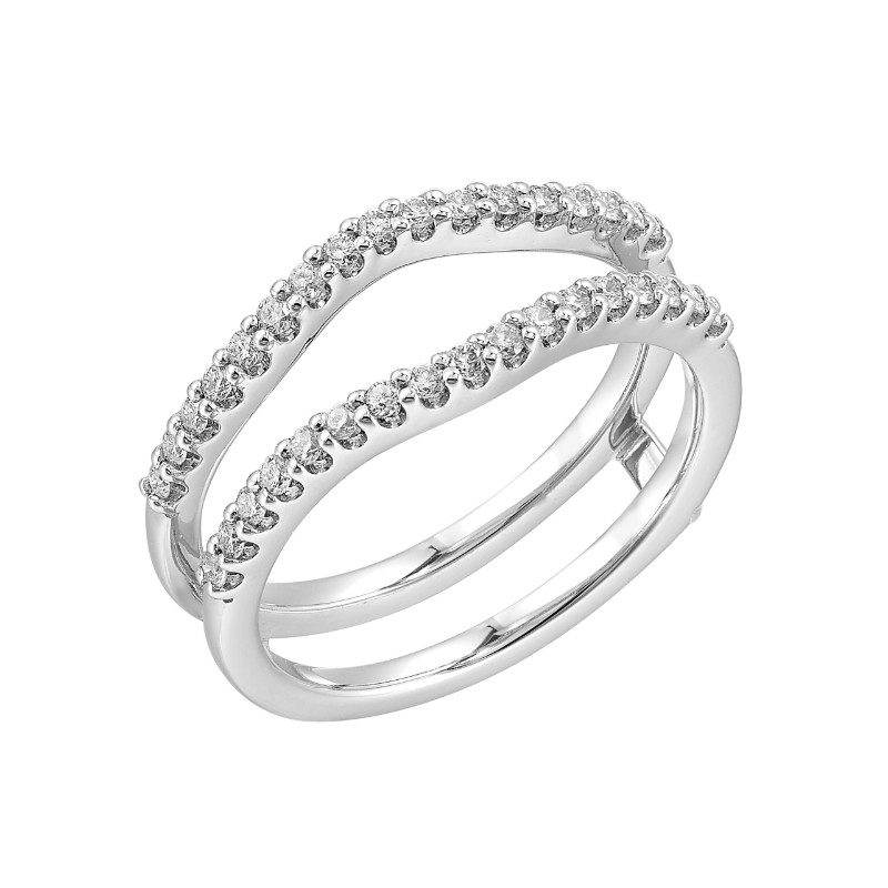 14Kt White Gold Diamond 1/3Ctw Insert Ring
