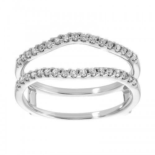 14Kt White Gold Diamond 1/3Ctw Insert Ring