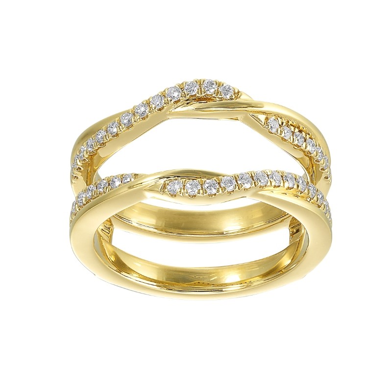 14Kt Yellow Gold Diamond 1/3Ctw Insert Ring