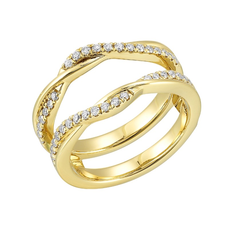 14Kt Yellow Gold Diamond 1/3Ctw Insert Ring