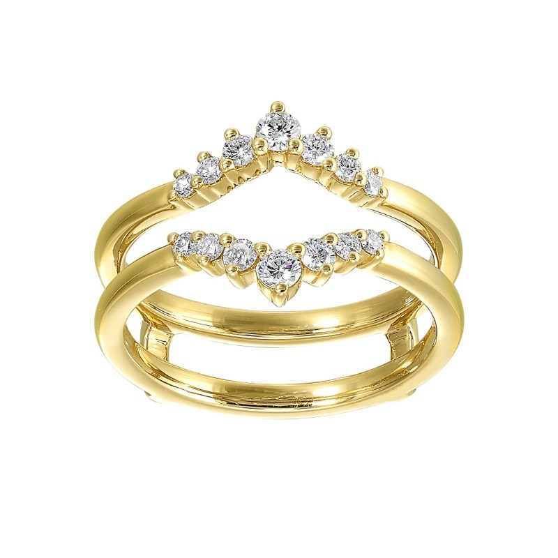 14Kt Yellow Gold Diamond 1/3Ctw Insert Ring