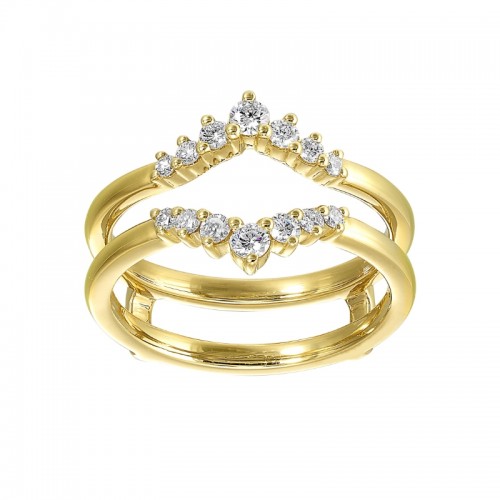 14Kt Yellow Gold Diamond 1/3Ctw Insert Ring