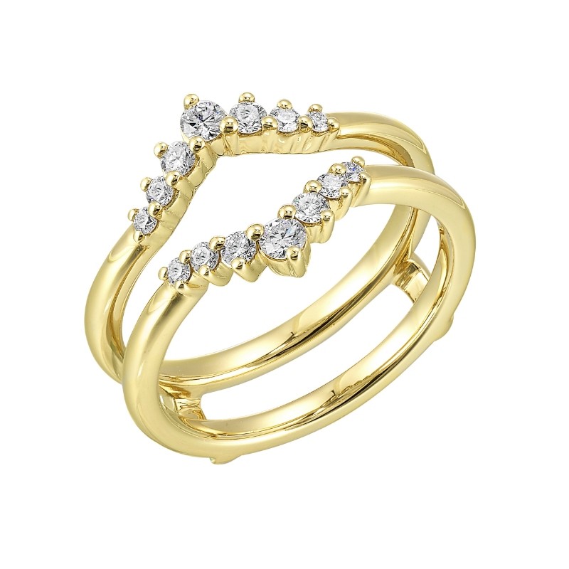 14Kt Yellow Gold Diamond 1/3Ctw Insert Ring