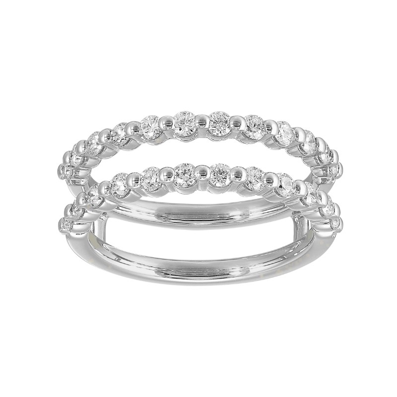 14Kt White Gold Diamond 5/8Ctw Insert Ring