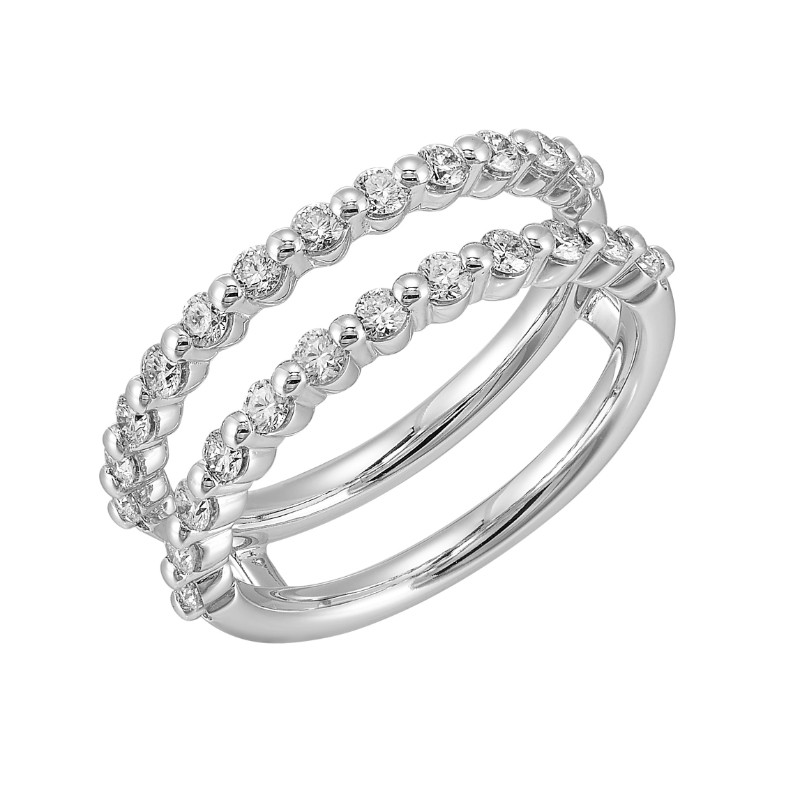 14Kt White Gold Diamond 5/8Ctw Insert Ring