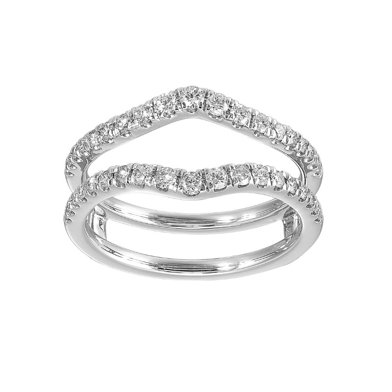14Kt White Gold Diamond 1/2Ctw Insert Ring