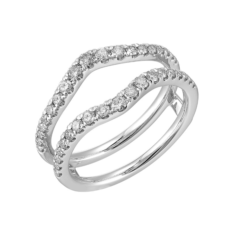 14Kt White Gold Diamond 1/2Ctw Insert Ring