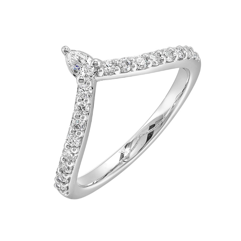14Kt White Gold Diamond 1/3Ctw Ring Enhancer