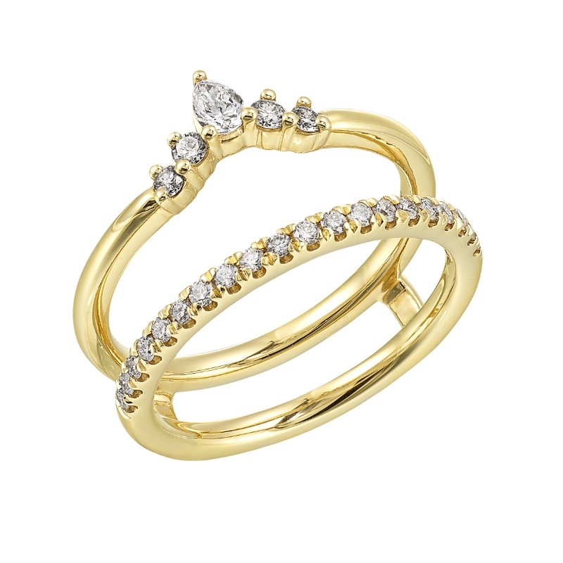 14Kt Yellow Gold Diamond 3/8Ctw Insert Ring