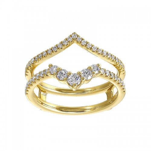 14Kt Yellow Gold Diamond 1/2Ctw Insert Ring