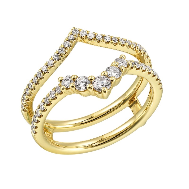 14Kt Yellow Gold Diamond 1/2Ctw Insert Ring