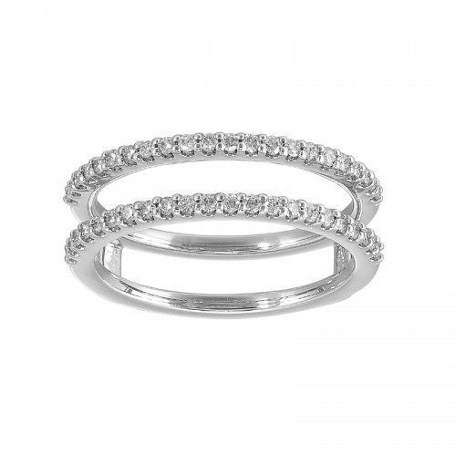 14Kt White Gold Diamond 1/3Ctw Insert Ring