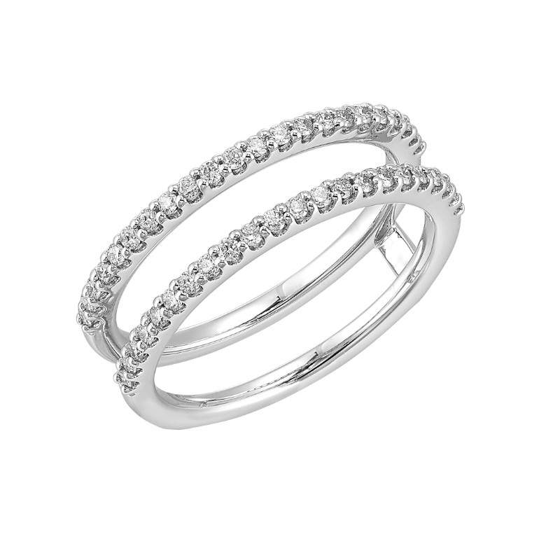 14Kt White Gold Diamond 1/3Ctw Insert Ring