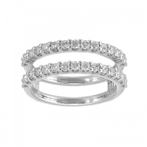 14Kt White Gold Diamond 3/4Ctw Insert Ring